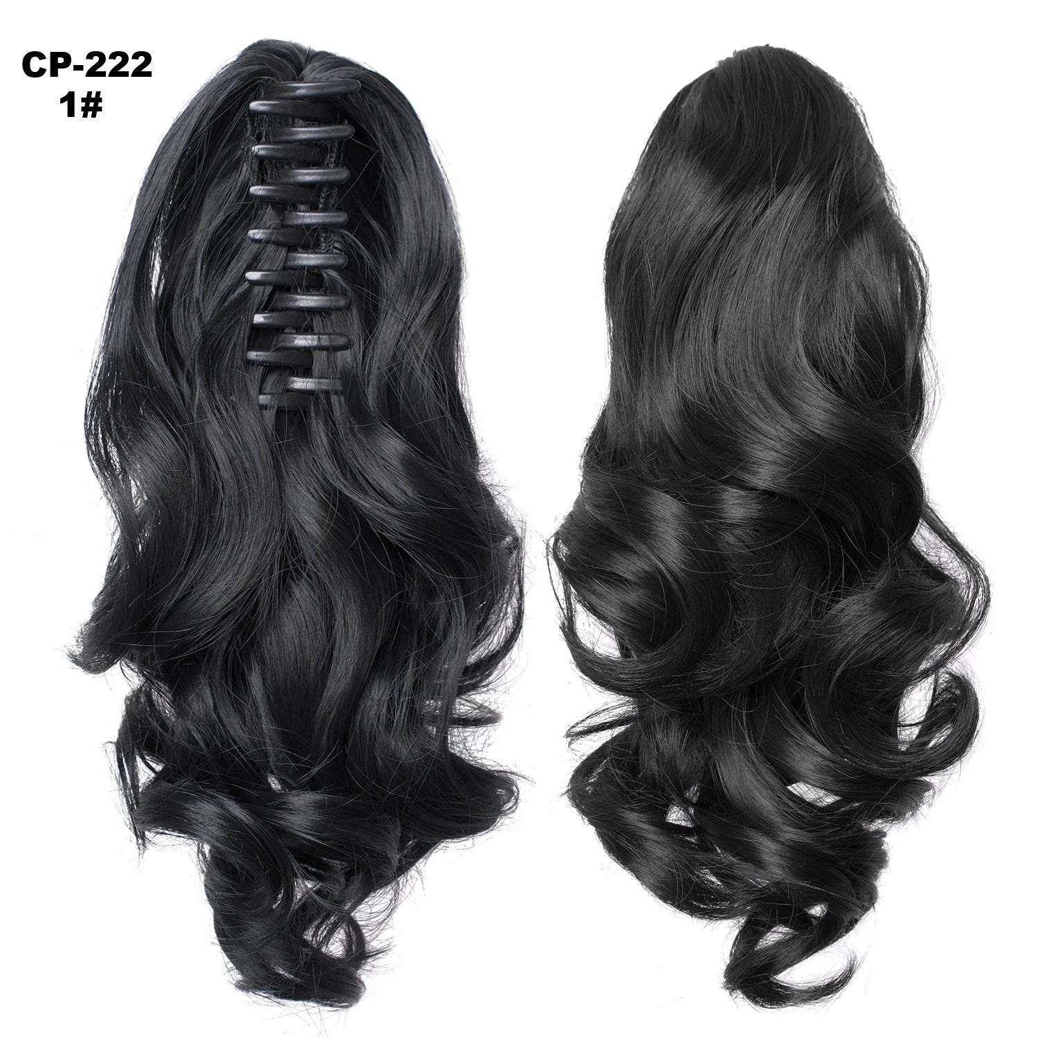 Stylish ponytail hair extension with natural-looking waves for a glamorous hairstyle