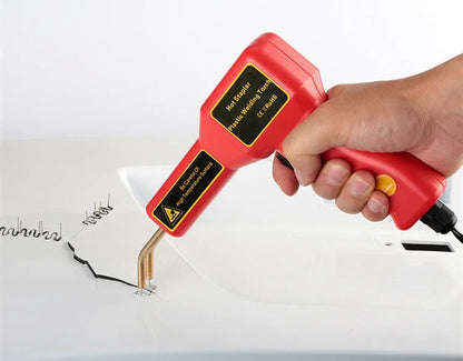 CR307 plastic welding gun with LED light and power cord for car bumper repair.