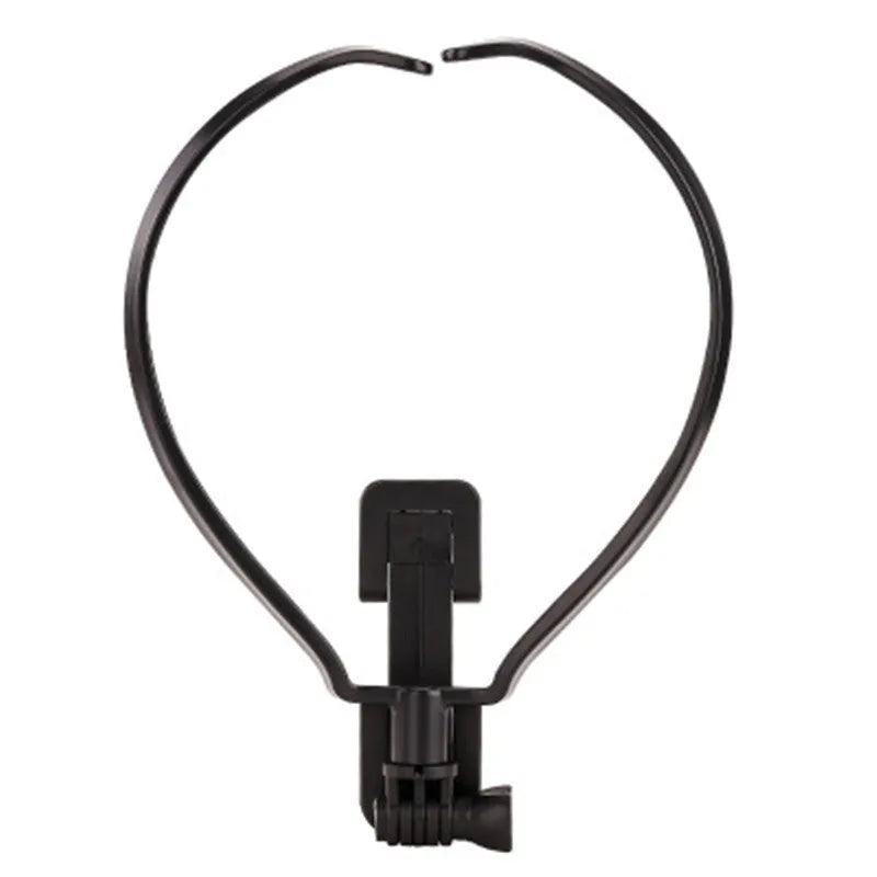 Black adjustable neck phone holder showing flexible ring and 180-degree smartphone mount.
