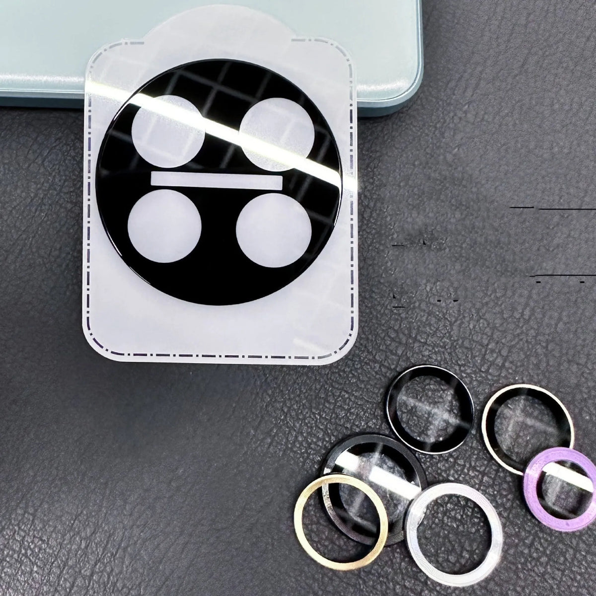Tempered glass screen protector for OnePlus 12, Find N3, OnePlus 11 with large arc HD lens cutout and black ring.