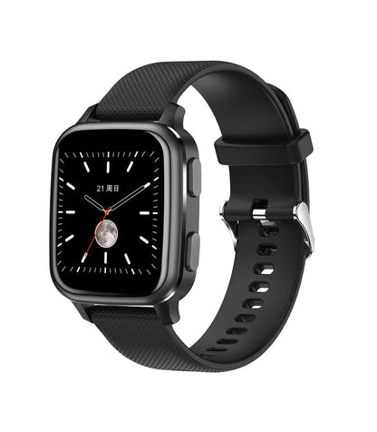 Smart bracelet in black, blue, green, or pink with aluminium alloy case, displaying heart rate and step data on screen