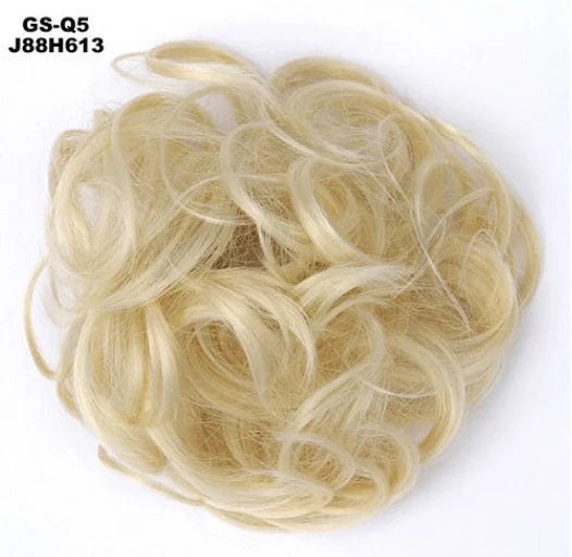 Hair ring wig in various colours from 1# to Burg, showing synthetic fibres and natural hairline for temporary styling