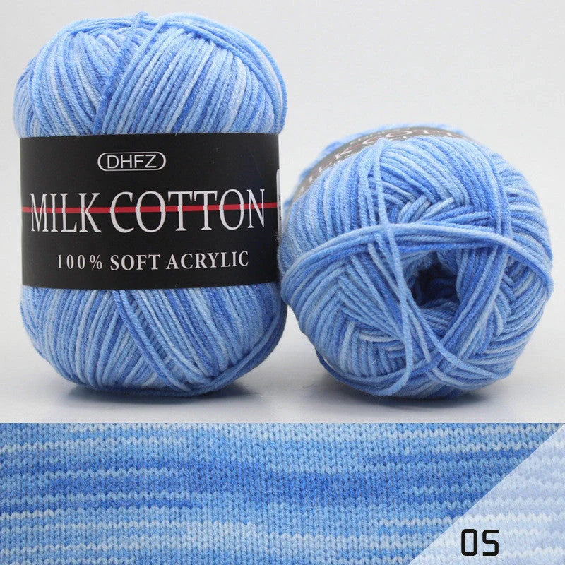 Vibrant multi-color jacquard knitting yarn for cosy handmade creations