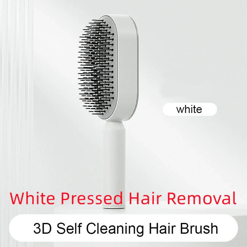 Premium self-cleaning hair brush with airbag massage technology for smooth, healthy hair