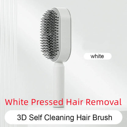 Premium self-cleaning hair brush with airbag massage technology for smooth, healthy hair