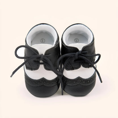 Men's vintage soft-soled baby shoes in synthetic leather, shown in light brown colour