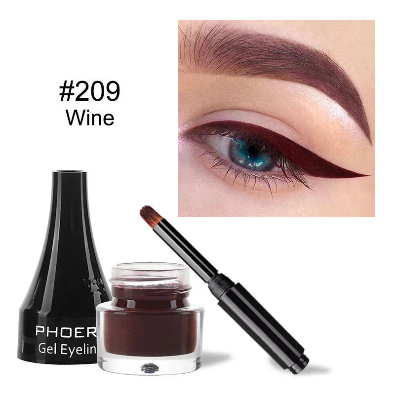 PHOERA Ten-Colour Eyeliner Set showcasing vibrant shades for creative eye makeup looks