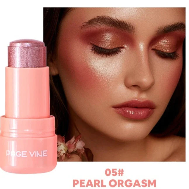VINE cream contour stick with plastic housing showing six colour options for cheekbone highlighting