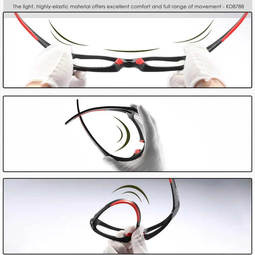 Ultralight polarised sports sunglasses with TR90 frame and silicone nose pad in one of eight available colours.