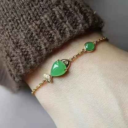 Retro-style copper bracelet with electroplated yellow gold finish, unisex fashion jewellery