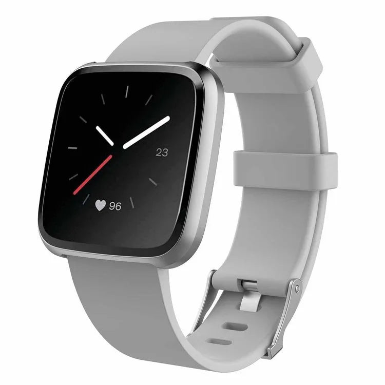 Fitbit Versa Lite TPE replacement watch strap in multiple colours showing large and small sizes.