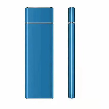 6TB mobile external hard drive in metal case with USB cable in choice of five colours