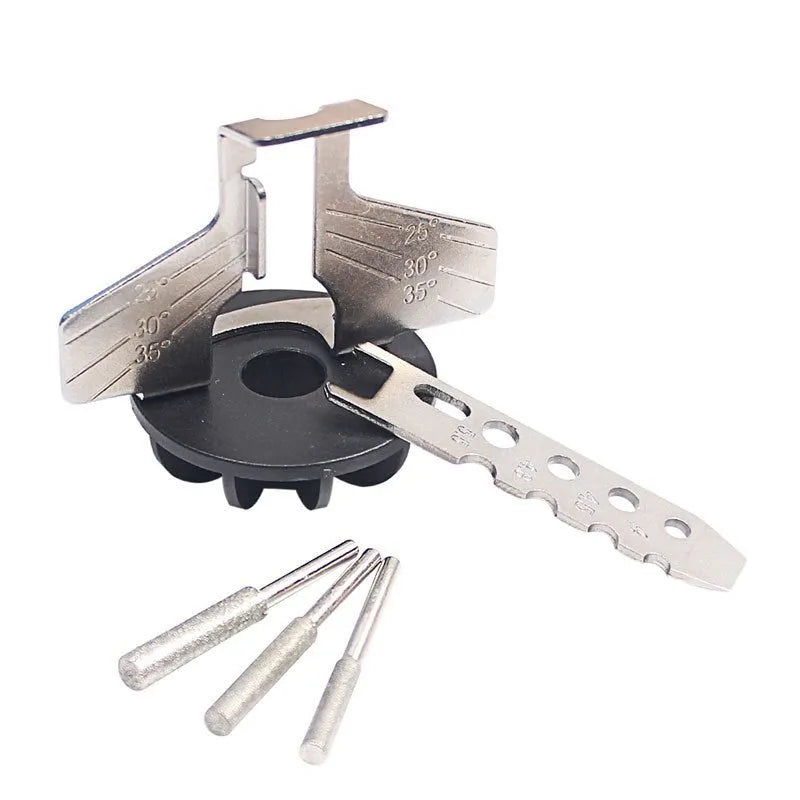Silver-coloured mini electric grinder accessories chain grinding machine with 20mm metal band saw blade and 100 teeth
