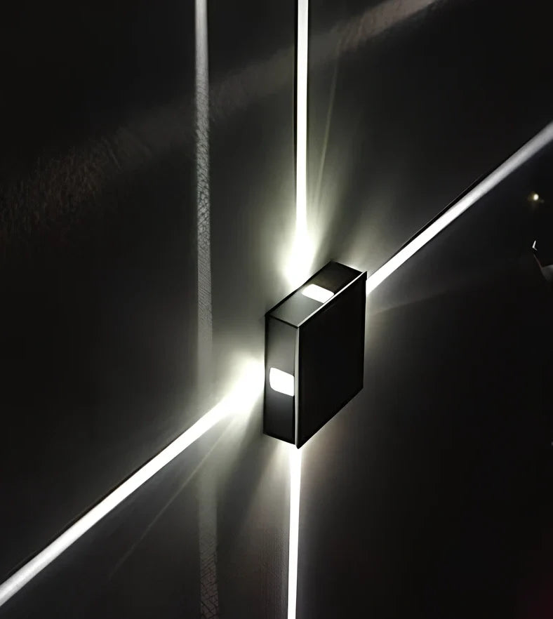 Cross-shaped decorative lamp with 14cm dimensions and iron construction providing LED illumination