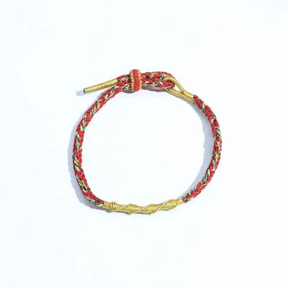 Woven eight-strand hand strap in zodiac-themed colours with flexible wire construction