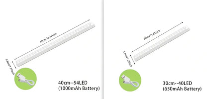 Wireless LED motion sensor night light with magnetic mounting in various sizes