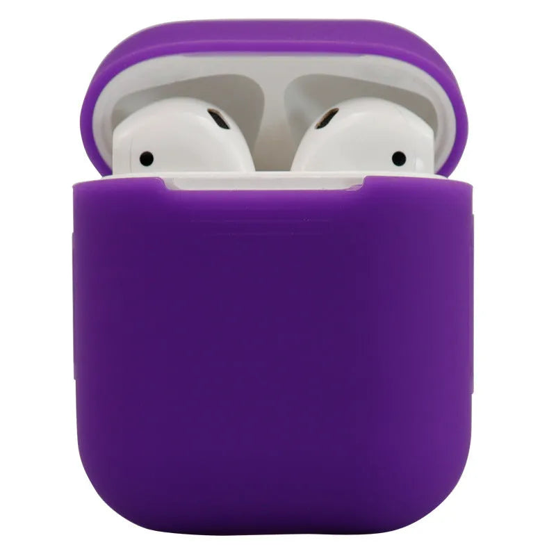 Silicone protective cover for AirPods 2 wireless earbud case in various colours