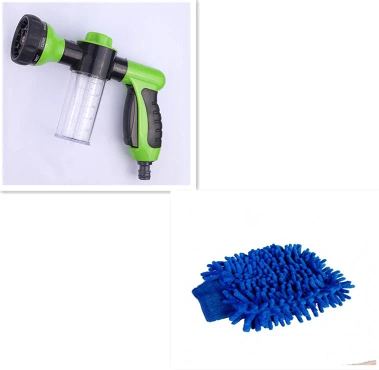 Premium high-pressure water gun with 8-in-1 adjustable nozzle for versatile household and automotive cleaning