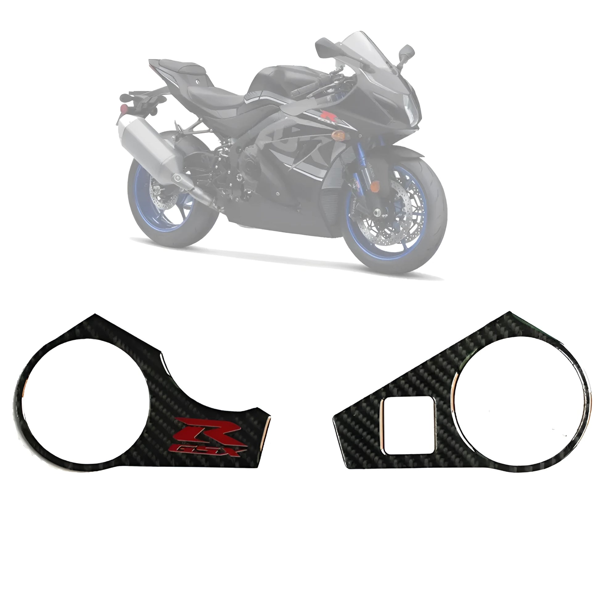 Black adhesive motorcycle sticker for SUZUKI GSXR1000 L1 2009-2016 upper connective plate replacement