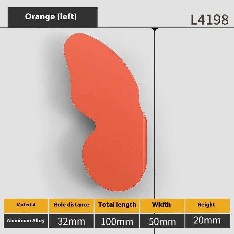 Butterfly cartoon cabinet door handle in multiple colours for children's room furniture