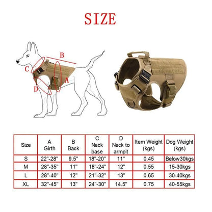 Six-piece dog training vest battle suit set in polyester fabric with adjustable straps