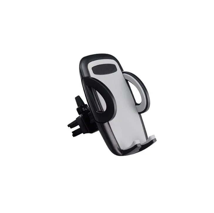 Car air vent phone holder with universal clip mount and 360-degree rotation for secure hands-free navigation and media control in any vehicle