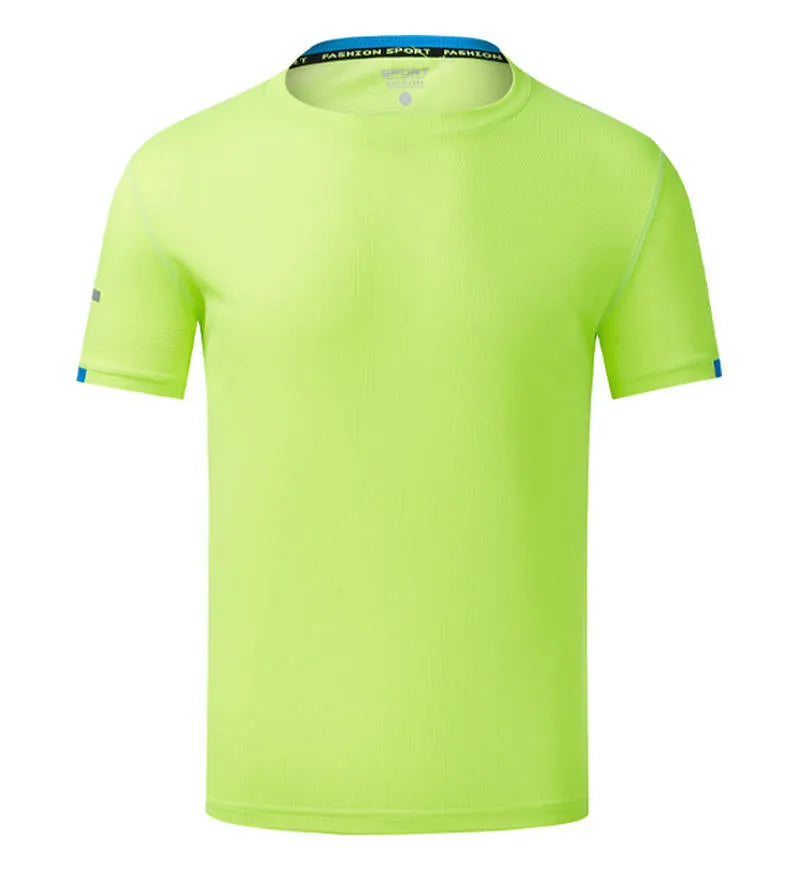 Ice silk quick-drying short sleeve shirt in solid colour with sports styling