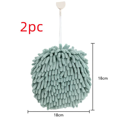 17x17cm blue chenille wiping cloth absorbing water in kitchen sink, 76g lightweight absorbent towel