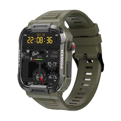 Smart watch with TFT screen, touch button, Bluetooth calling and 50 x 44mm dial in Black, Soil Yellow or Army Green