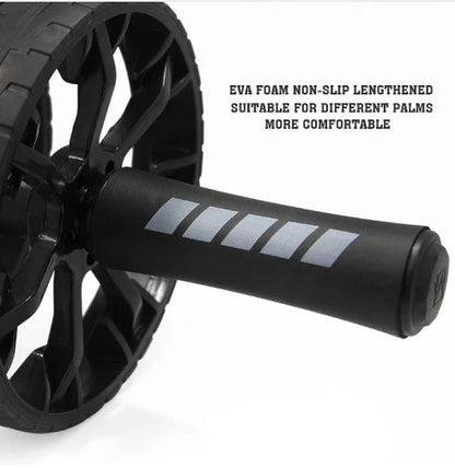 Premium abdominal roller with supportive mat, designed for core strengthening and toning exercises