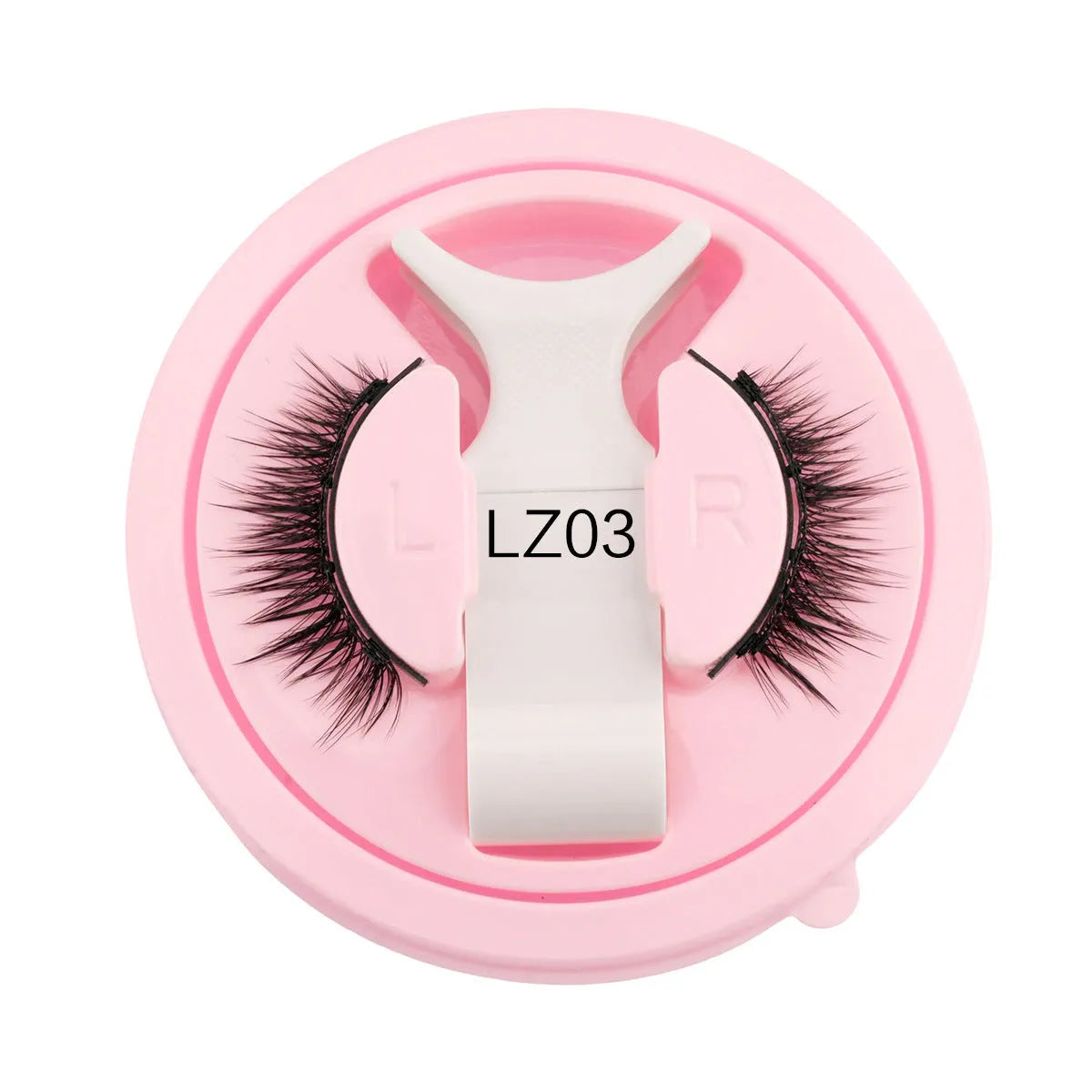 Set of reusable waterproof false eyelashes with natural thick design, glue-free.