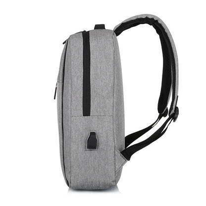 Large black Oxford cloth sports backpack with curved shoulder straps and USB charging port.