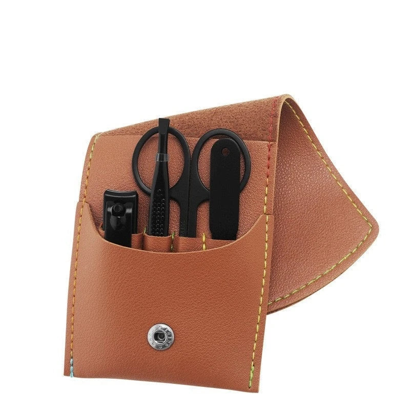 Premium 16-Piece Manicure Set with Stainless Steel Tools and Stylish PU Leather Case