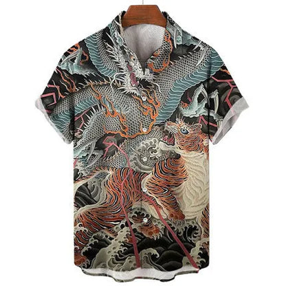 Men's slim fit short sleeve shirt with 3D floral pattern in multiple colour options