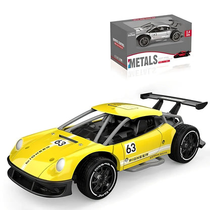 2.4G 4-channel RC drifting car in grey colour with handle remote controller and USB cable