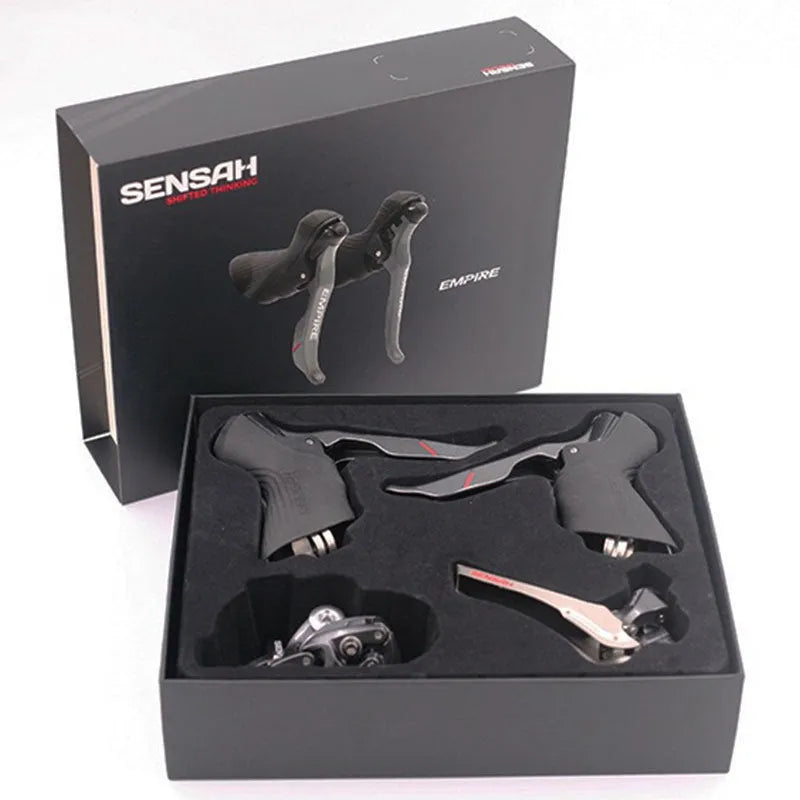 Road bike 11-speed transmission kit with aluminium alloy derailleurs and inner cable routing shifter