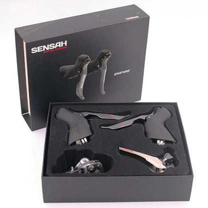 Road bike 11-speed transmission kit with aluminium alloy derailleurs and inner cable routing shifter