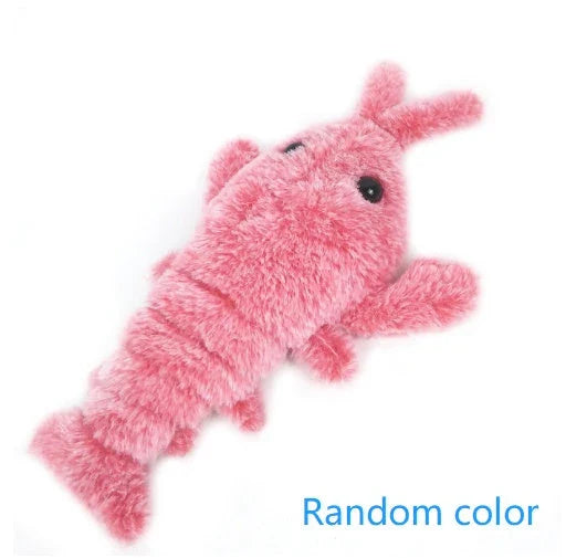 Energetic Leaping Lobster USB-powered pet toy with 3-mode swinging tail motion