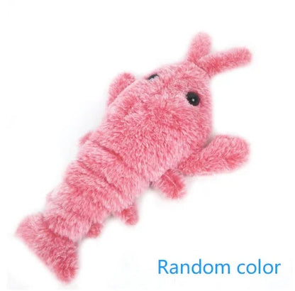 Energetic Leaping Lobster USB-powered pet toy with 3-mode swinging tail motion