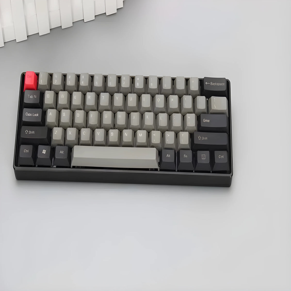 Poker keycap set for 60% mechanical keyboard with wired PS/2 black interface and five colour options