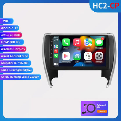 10-inch car navigator and MP5 all-in-one unit for Toyota Camry 2015 dashboard.