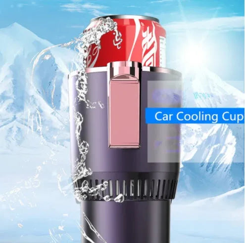 GM vehicle specific portable thermoelectric car refrigerator cooler and warmer smart hot and cold cup for travel drinks DC 12V powered compact 114mm x 94mm x 166mm size purple gold or black colour