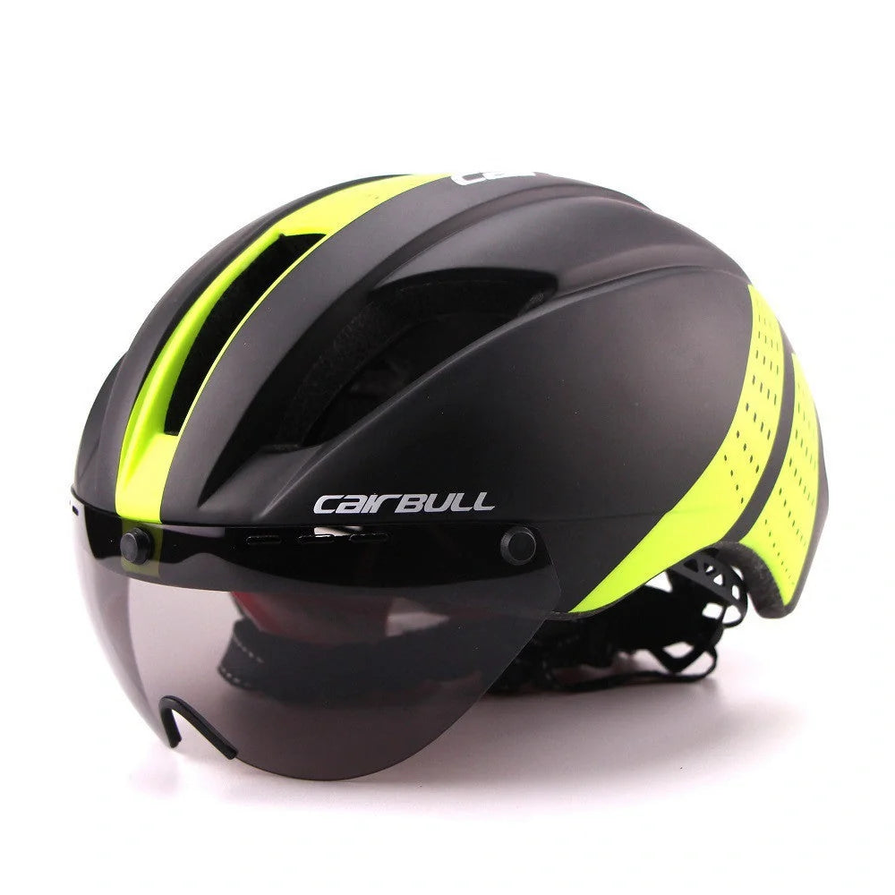 Aero Cycling Helmet with magnetic lens and adjustable fit for road and mountain biking