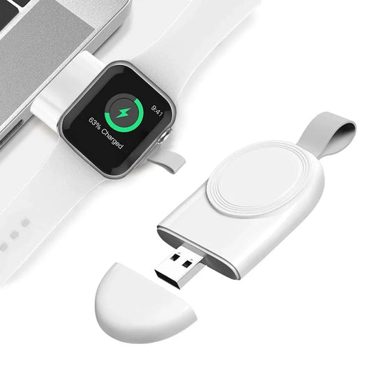 Premium wireless charging dock for Apple Watch, featuring compact design, durable materials, and intelligent charging protection