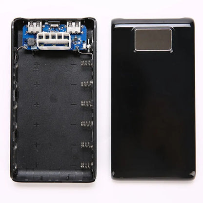 C9 DIY power bank case kit for 18650 batteries with six slots and dual charging inputs