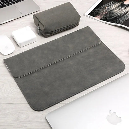 Frosted laptop sleeve for MacBook Pro Air 11-16 inch, in Blue Deep Grey Green Khaki Light Grey Pink
