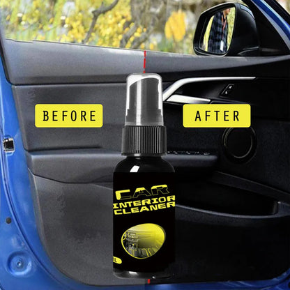 Car interior cleaner nozzle bottle in 30ml and 100ml with 10x3cm and 171x37mm dimensions