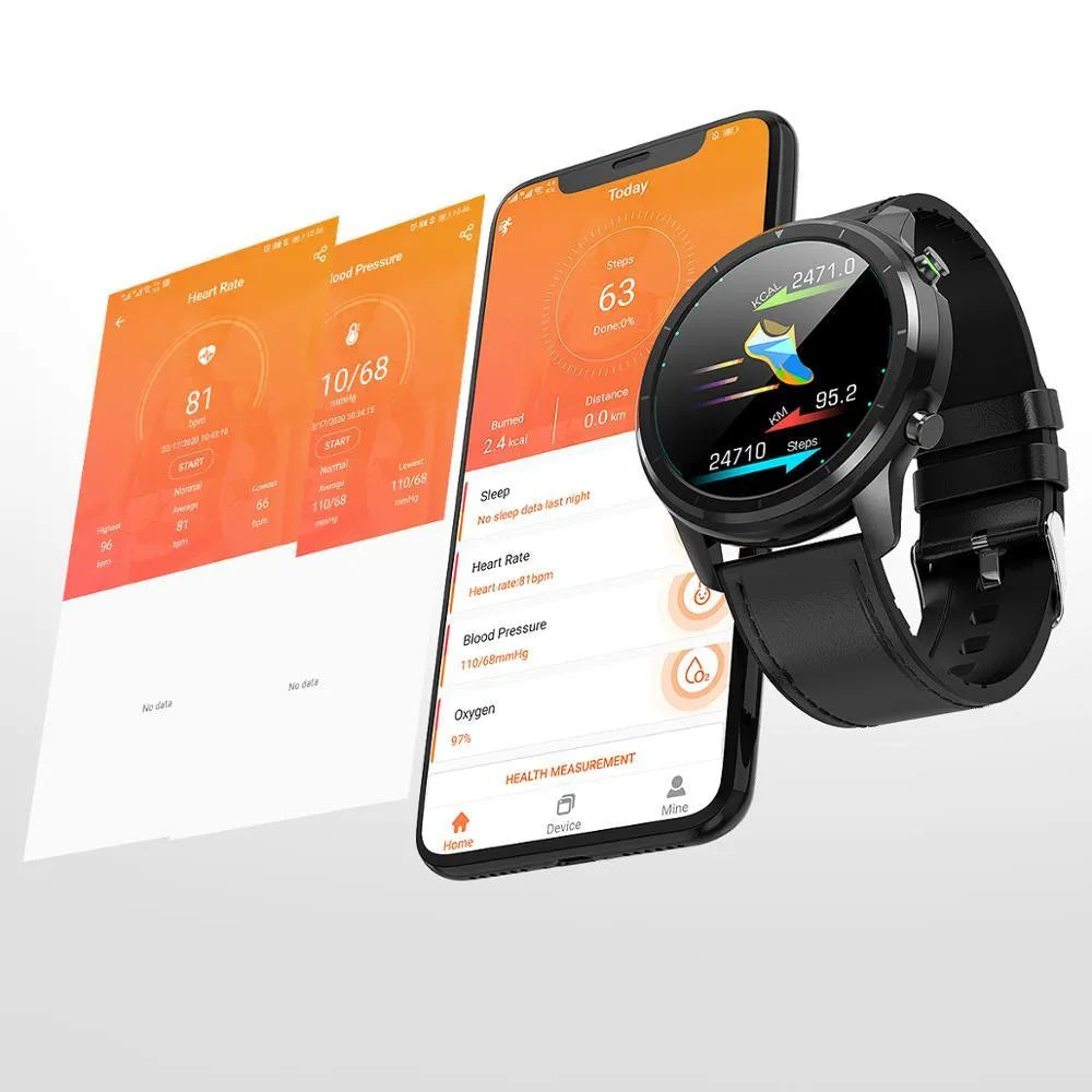 LEMFO LF26 smart bracelet showing its 1.3-inch colour screen, worn on a wrist.