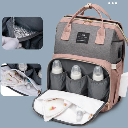 New Mummy Baby Crib Backpack in various colours with insulated compartment for milk storage