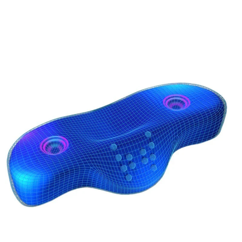 Premium memory foam pillow with shallow center cavity for neck pain relief and improved sleep quality